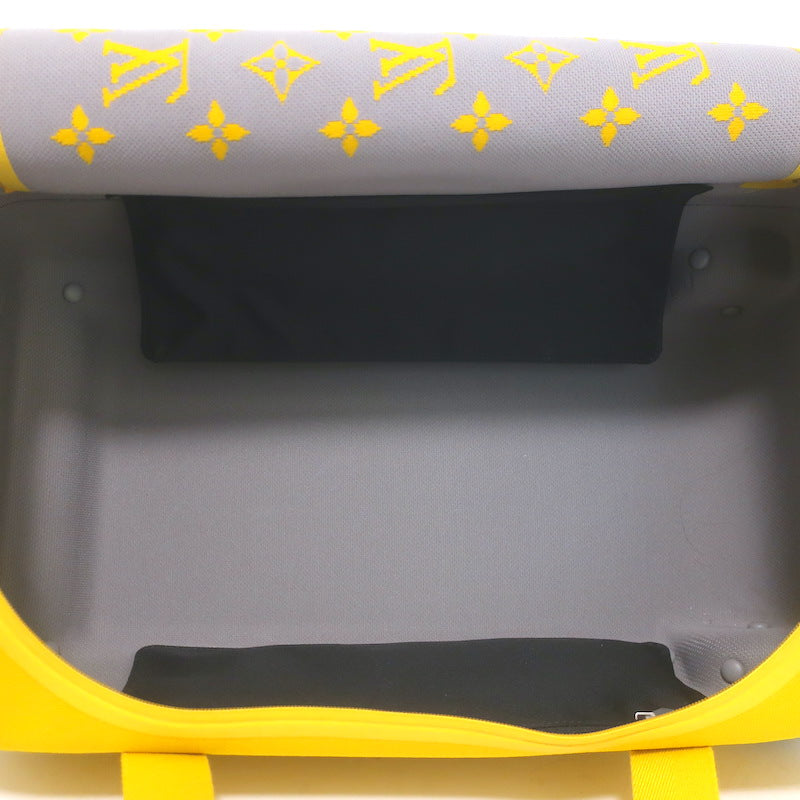 Louis Vuitton Horizon 55 Soft Duffle Roller Suitcase Yellow Monogram Knit