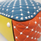 Valentino Free Rockstud Spike Bowling Bag Multi Leather Extra Large Crossbody