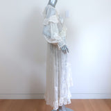 Zimmermann Embroidered Midi Dress Lovelorn Cream Ruffled Silk Size 3