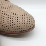 Fendi Perforated Lace-Up Oxfords Beige Leather Size 38.5