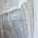 Zimmermann Embroidered Midi Dress Lovelorn Cream Ruffled Silk Size 3