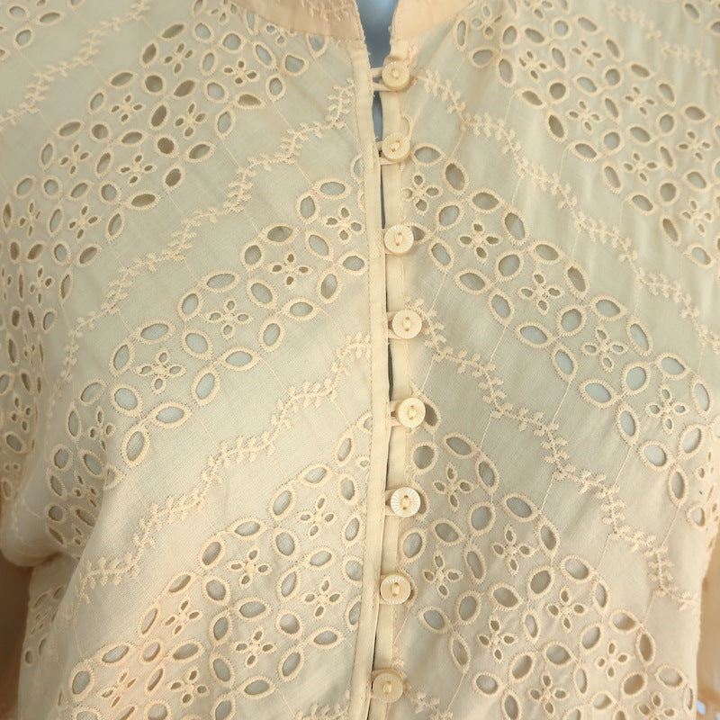 Isabel Marant Etoile Slayae Broderie Anglaise Mini Dress Sunlight Cotton Size 40