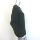 Jenni Kayne Cashmere Oversized Crewneck Sweater Dark Forest Green Size Medium