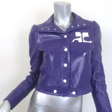 Courreges Re-Edition Vinyl Jacket Purple Size 36