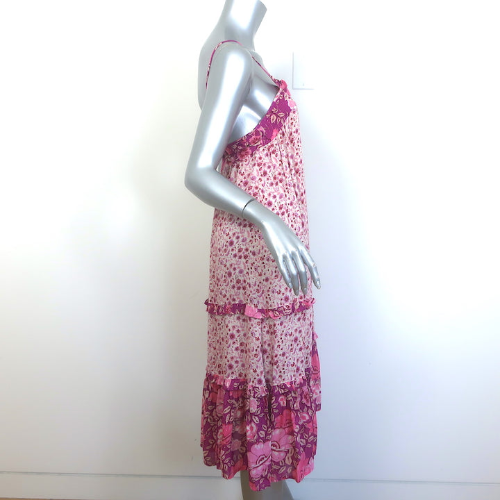 Spell &amp; The Gypsy Collective Winona Midi Dress Berry Floral Size Extra Small