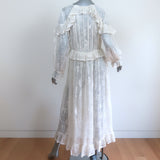 Zimmermann Embroidered Midi Dress Lovelorn Cream Ruffled Silk Size 3