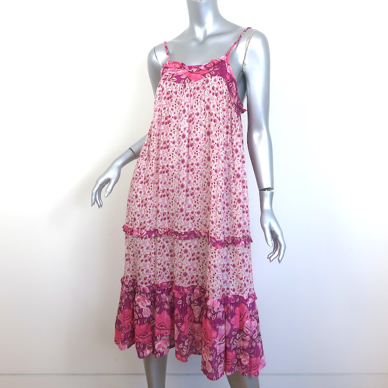 Spell &amp; The Gypsy Collective Winona Midi Dress Berry Floral Size Extra Small