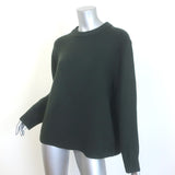 Jenni Kayne Cashmere Oversized Crewneck Sweater Dark Forest Green Size Medium