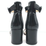 Gianvito Rossi Versilia Ankle Strap Sandals Black Patent Leather Size 40.5 NEW