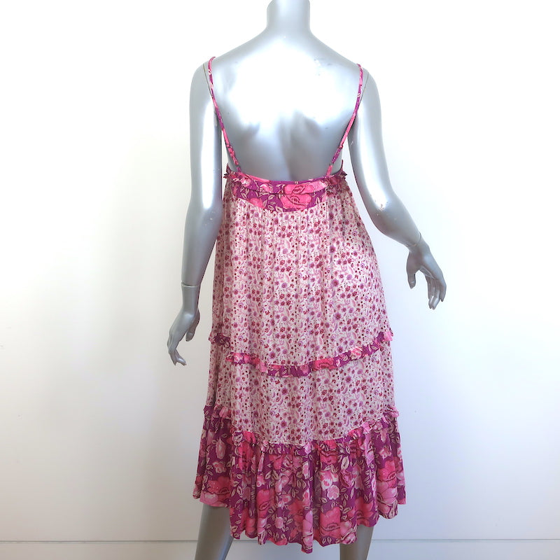 Spell &amp; The Gypsy Collective Winona Midi Dress Berry Floral Size Extra Small