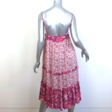 Spell & The Gypsy Collective Winona Midi Dress Berry Floral Size Extra Small
