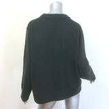 Jenni Kayne Cashmere Oversized Crewneck Sweater Dark Forest Green Size Medium