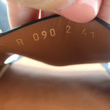 Valentino Rockstud Double Espadrille Wedge Sandals Black Leather Size 41