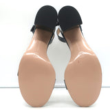 Gianvito Rossi Versilia Ankle Strap Sandals Black Patent Leather Size 40.5 NEW