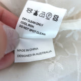 Zimmermann Embroidered Midi Dress Lovelorn Cream Ruffled Silk Size 3