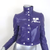 Courreges Re-Edition Vinyl Jacket Purple Size 36