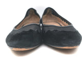 Chloe Scalloped Suede & Mesh Flats Black Size 35