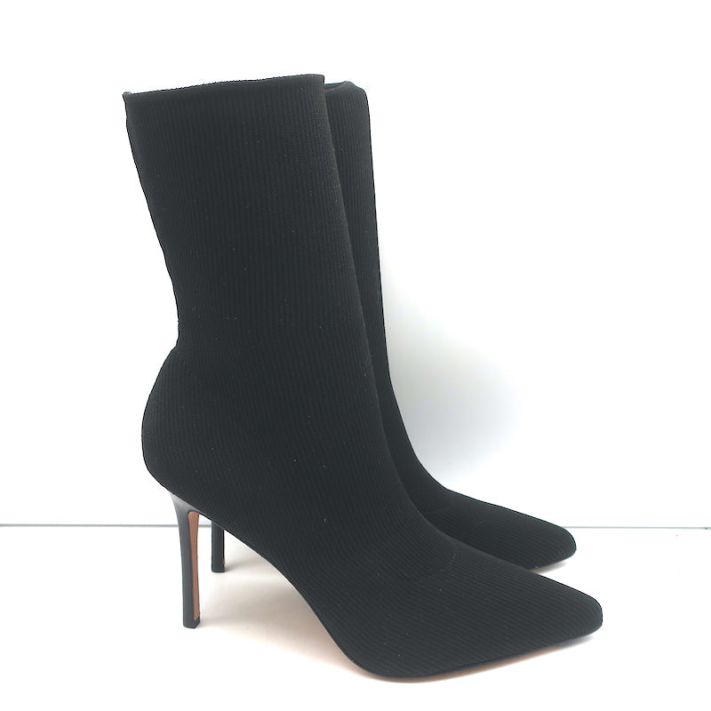 Veronica Beard Lisa Stretch Knit Sock Boots Black Size 10 NEW