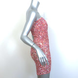 Retrofete Heather Strapless Sequined Mini Dress Pink Multi Size 2 NEW