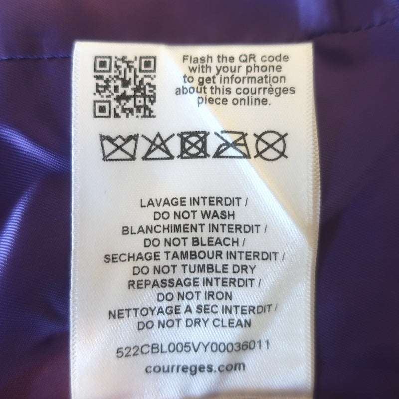 Courreges Re-Edition Vinyl Jacket Purple Size 36