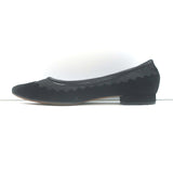Chloe Scalloped Suede & Mesh Flats Black Size 35