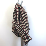 KHAITE Willow Cashmere Jacquard Sweater Burgundy/Beige Size Large