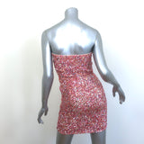 Retrofete Heather Strapless Sequined Mini Dress Pink Multi Size 2 NEW