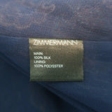 Zimmermann Esplanade Rivet Cutout Maxi Dress Navy Paisley Print Chiffon Size 1