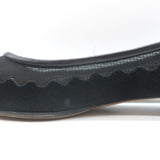 Chloe Scalloped Suede & Mesh Flats Black Size 35
