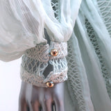 Zimmermann Long Sleeve Mini Dress Light Blue Guipure Lace & Chiffon Size 3