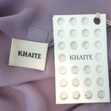 KHAITE Vita Open-Back Top Lavender Ruffled Silk Size Large NEW