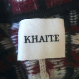 KHAITE Willow Cashmere Jacquard Sweater Burgundy/Beige Size Large