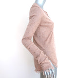 Zadig & Voltaire Riviera Rhinestone Cashmere Sweater Blush Size Extra Small NEW