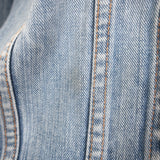 Saint Laurent Love-Embroidered Jean Jacket Classic Blue Denim Size Medium