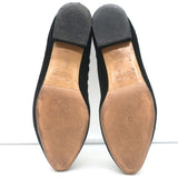 Chloe Scalloped Suede & Mesh Flats Black Size 35