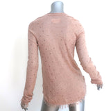 Zadig & Voltaire Riviera Rhinestone Cashmere Sweater Blush Size Extra Small NEW