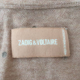 Zadig & Voltaire Riviera Rhinestone Cashmere Sweater Blush Size Extra Small NEW