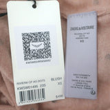 Zadig & Voltaire Riviera Rhinestone Cashmere Sweater Blush Size Extra Small NEW