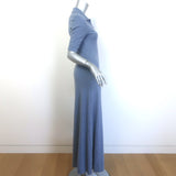 Rosetta Getty Polo Dress Blue Wool-Cashmere Size Extra Small