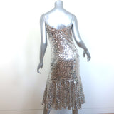 Veronica Beard Mykola Sequined Midi Dress Silver Size 0 NEW