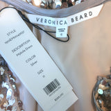Veronica Beard Mykola Sequined Midi Dress Silver Size 0 NEW
