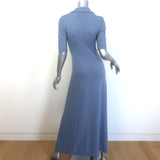 Rosetta Getty Polo Dress Blue Wool-Cashmere Size Extra Small