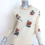 Minnie Rose Flower-Embroidered Cashmere Sweater Vanilla Size Extra Small NEW