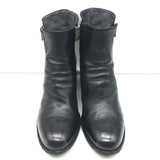 Officine Creative Denner Side-Zip Ankle Boots Black Leather Size 39.5