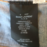 Saint Laurent Love-Embroidered Jean Jacket Classic Blue Denim Size Medium