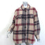 Isabel Marant Etoile Harveli Plaid Shirt Jacket Beige Wool-Blend Size 32