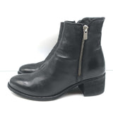 Officine Creative Denner Side-Zip Ankle Boots Black Leather Size 39.5