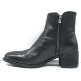 Officine Creative Denner Side-Zip Ankle Boots Black Leather Size 39.5