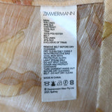 Zimmermann Jeweled Mini Dress Tempo Rouleau Light Yellow Floral Print Size 3