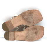 Loewe Crystal-Embellished Flat Slide Sandals Beige Suede Size 35